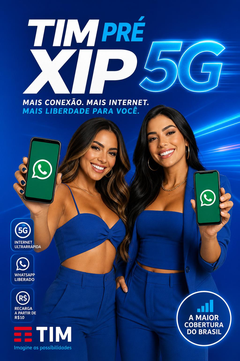 TIM Pré XIP 5G - Promoção WhatsApp ilimitado